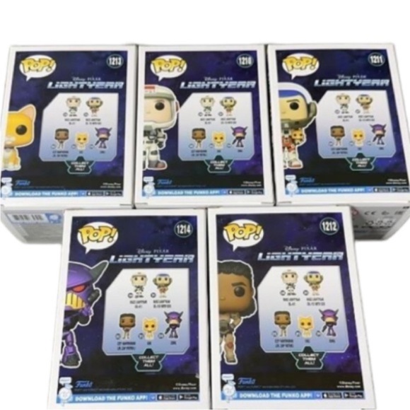 Funko Pop Buzz Lightyear Complete Set of 5
Buzz, Buzz w/Sox, Izzy, Sox & Zurg - Picture 3 of 9